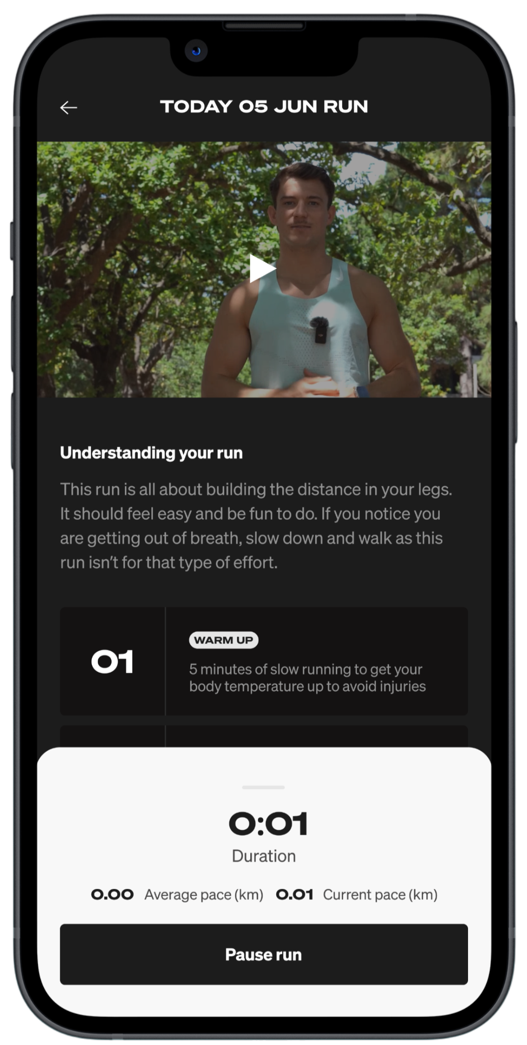 Run GPS feature of App screenshot